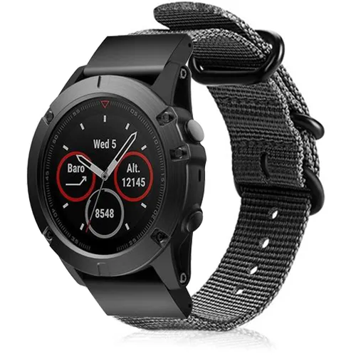 Bracelet nylon à boucle Garmin Quatix 8 Pro - 47mm (gris)