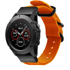 Garmin Quatix 8 Pro - 47mm Nylon Buckle Strap (Orange)