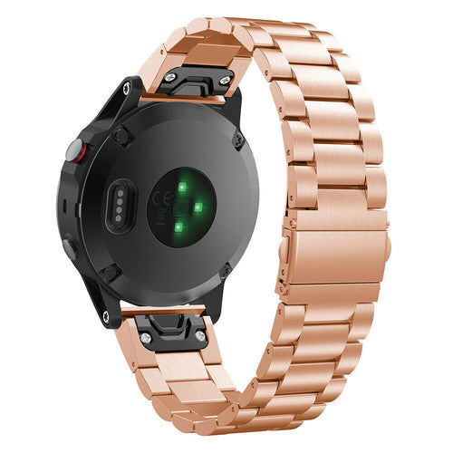 Bracelet acier inoxydable Garmin MARQ (rose doré)