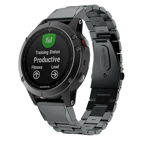 Bracelet acier Garmin Instinct 2 (noir)