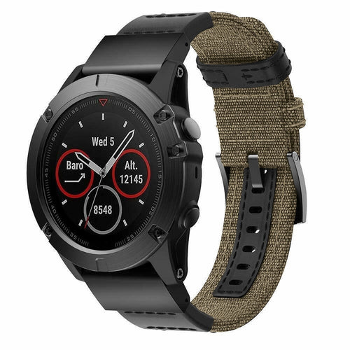 Garmin D2 Mach 1 Nylon Hybrid Strap (Beige)
