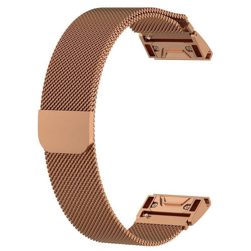 Garmin Quatix 8 - 51mm Milanese Strap (Rose Gold)