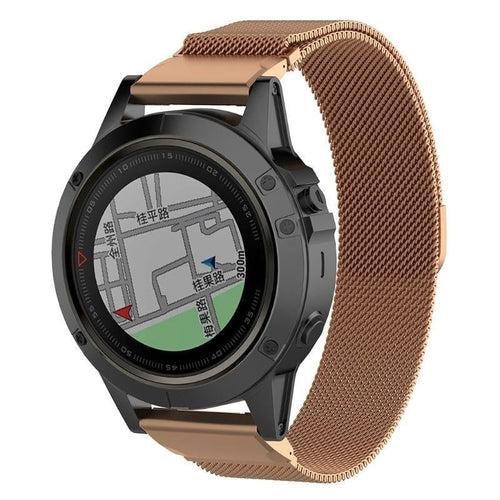 Bracelet Milanais Garmin Tactix 8 - 51mm (or rose)