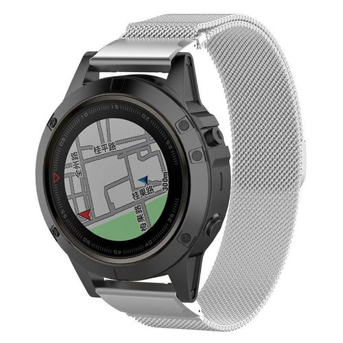 Bracelet Milanais Garmin Tactix 7 Pro (argent)