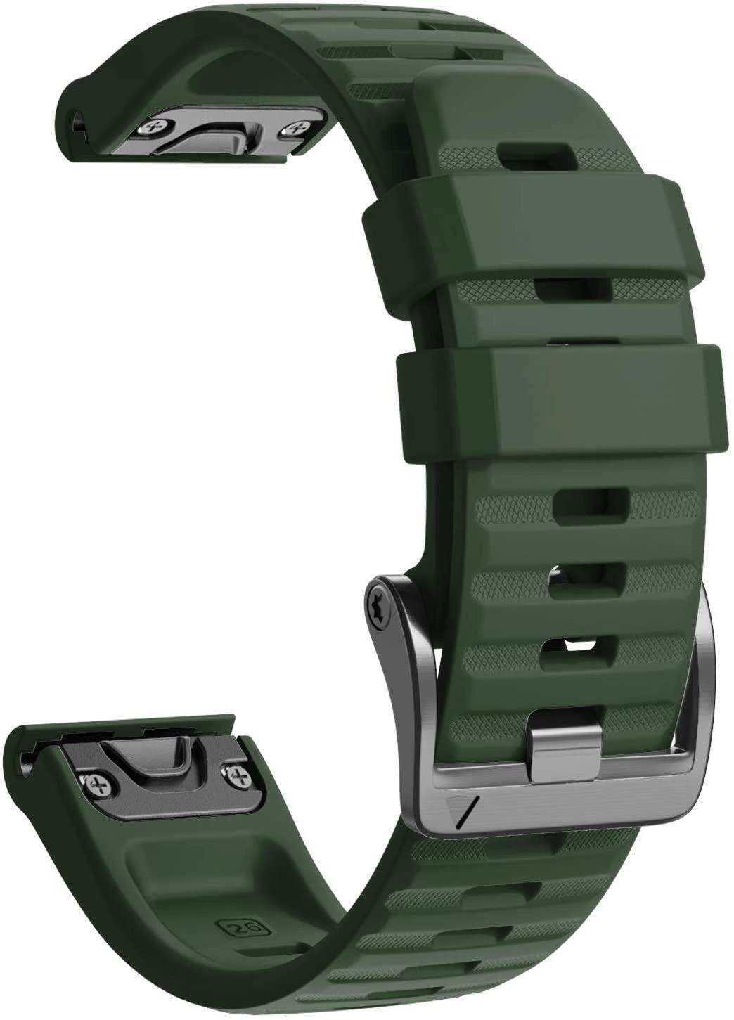 Bracelet silicone Garmin Fenix 8 Pro - 51mm (vert foncé)