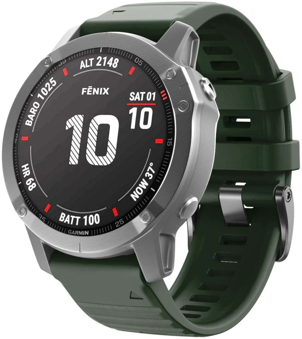 Bracelet silicone Garmin Quatix 8 - 51mm (vert foncé)