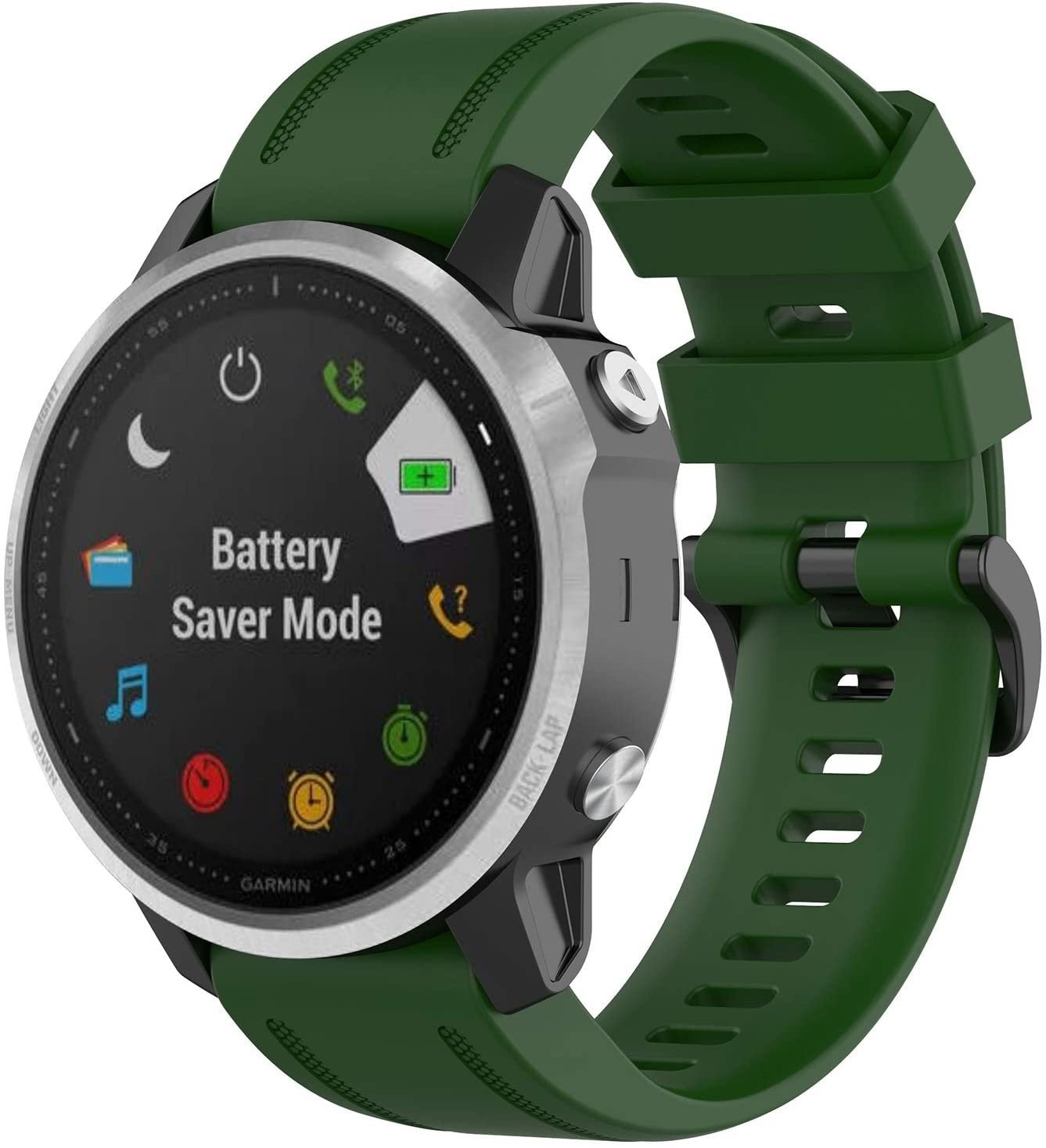 Bracelet silicone Garmin Descent Mk3(i) - 43mm (vert militaire)