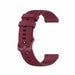 Watch Strap 18mm Silicone - Quick Release (Dark red)