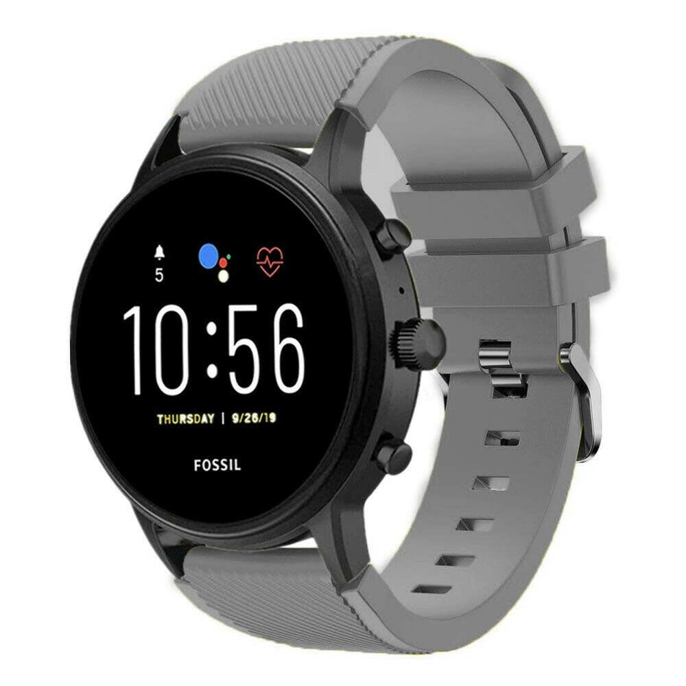 Bracelet silicone Fossil Gen 4 Explorist HR (gris)