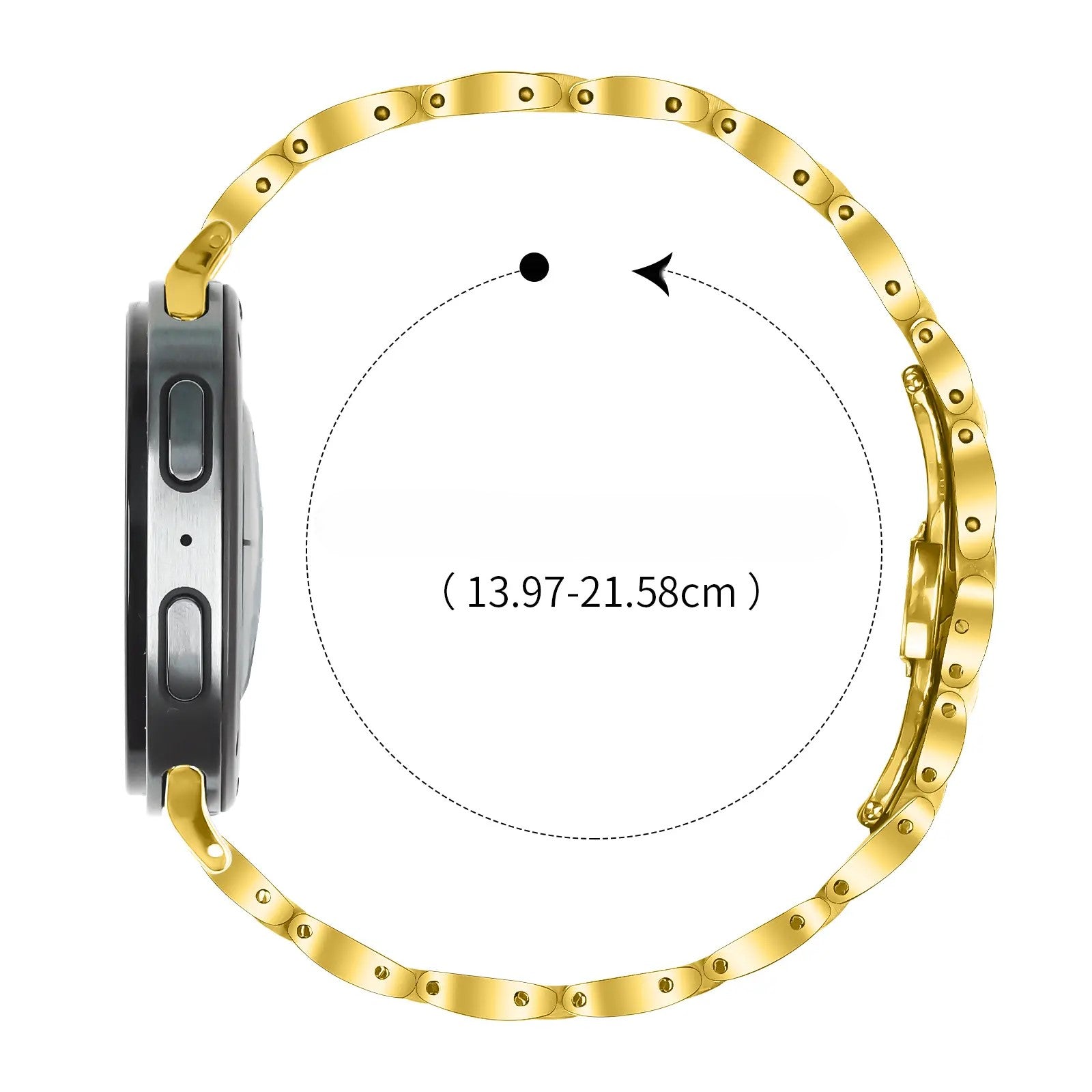 Bracelet acier fin Samsung Galaxy Watch 8 Classic (or)