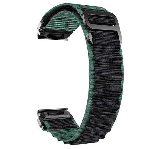 Garmin Forerunner 955 Alpine Nylon Strap (Green/Black)