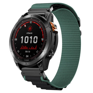 Garmin Approach S70 - 47mm Alpine Nylon Strap (Green/Black)
