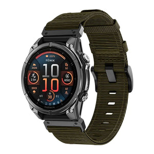 Bracelet nylon premium avec boucle Garmin Tactix 8 - 47mm (vert)