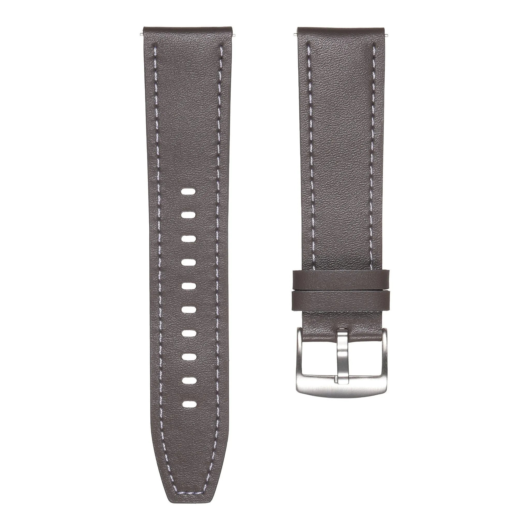 Bracelet cuir 'One Push' Oppo Watch S (gris)