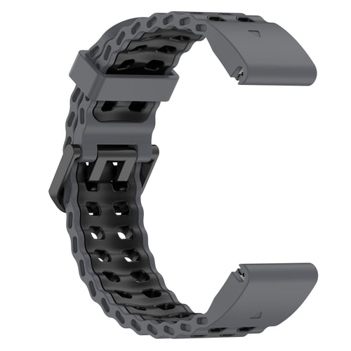 Bracelet sport ondulé Garmin Instinct 3 - 45mm (gris foncé/noir)