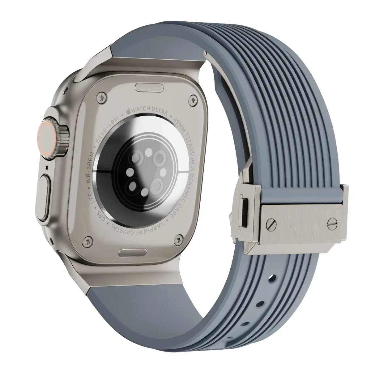 Bracelet silicone élastique liquide Apple Watch (gris)