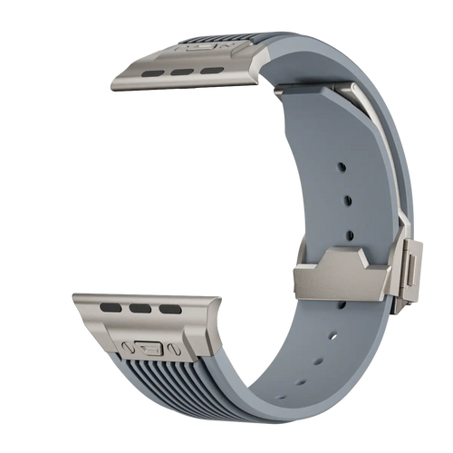 Bracelet silicone élastique liquide Apple Watch (gris)