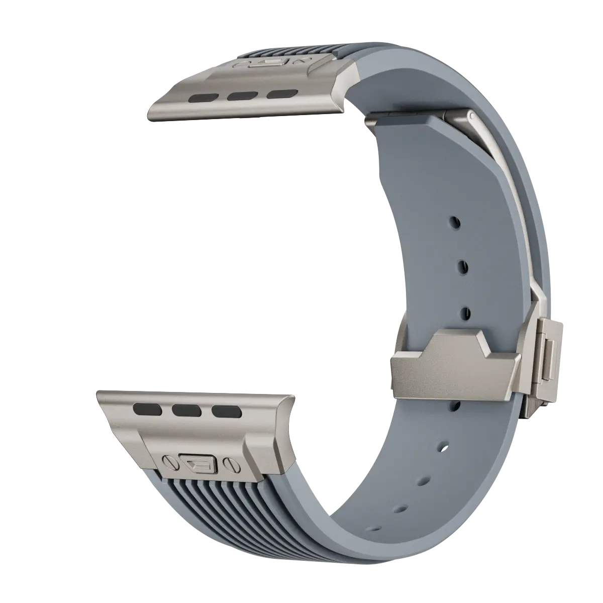 Bracelet silicone élastique liquide Apple Watch (gris)