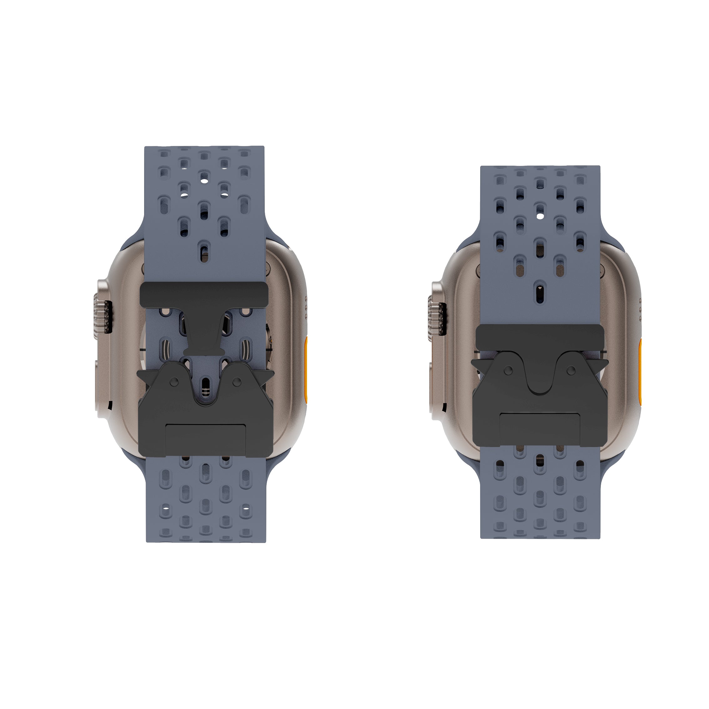 Bracelet silicone air avec P-buckle pour Apple Watch (grisbleu)