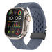Bracelet silicone air avec P-buckle pour Apple Watch (grisbleu)