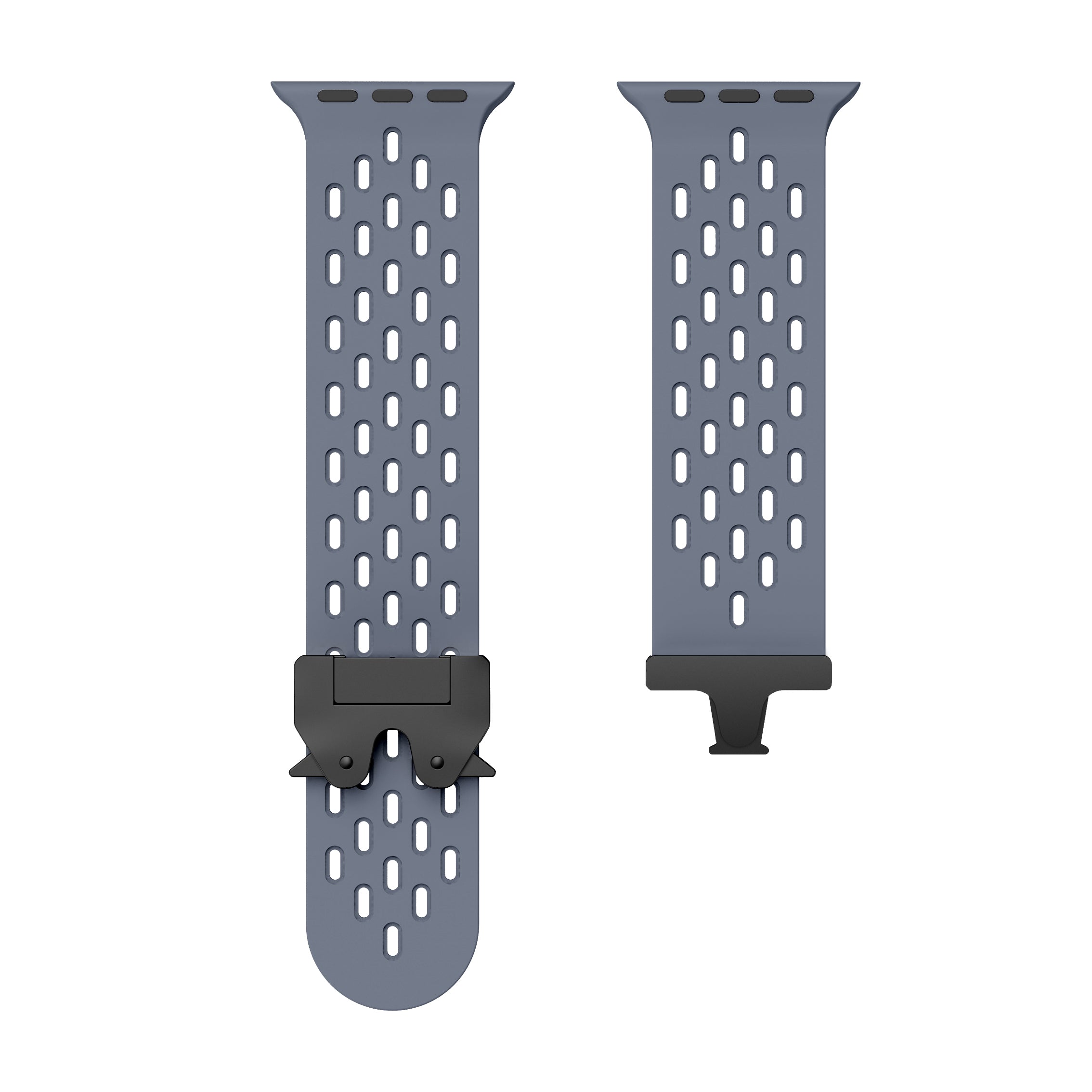 Bracelet silicone air avec P-buckle pour Apple Watch (grisbleu)