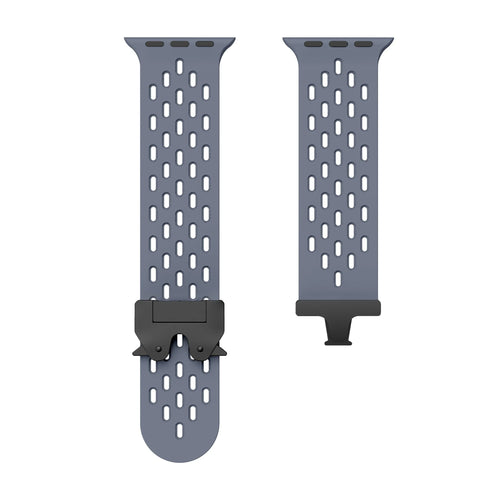 Bracelet silicone air avec P-buckle pour Apple Watch (grisbleu)