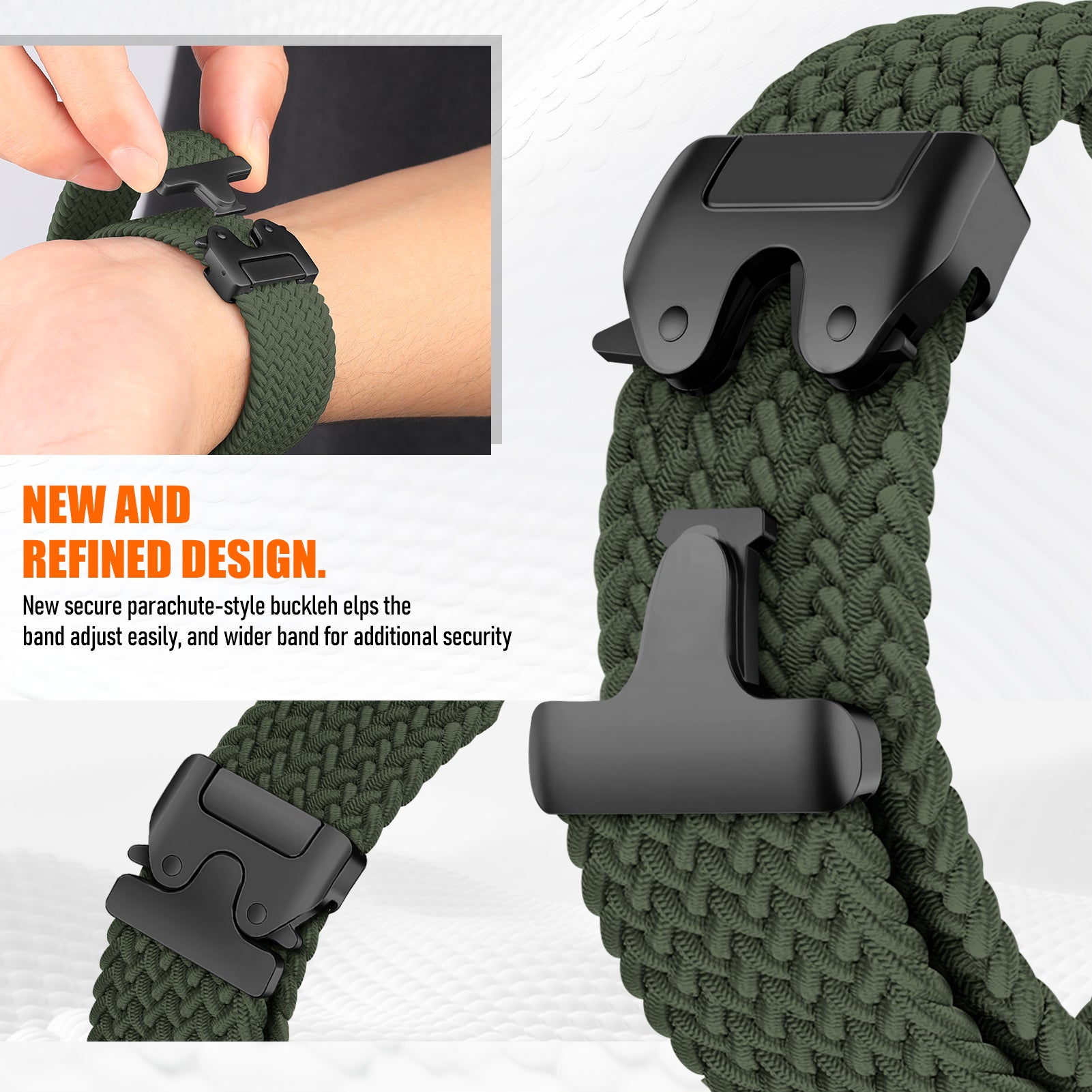 Bracelet tressé à maillons-P Google Pixel Watch 3 - 45mm (vert)