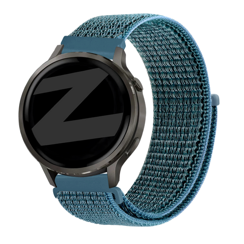 Bandz Garmin Vivomove 3s Nylon Loop Strap (Green-Grey)