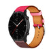 Bracelet cuir Amazfit GTR 2 (rose vif/marron rouge)