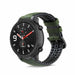 Bracelet silicone/cuir Xiaomi Amazfit GTR (noir/vert)