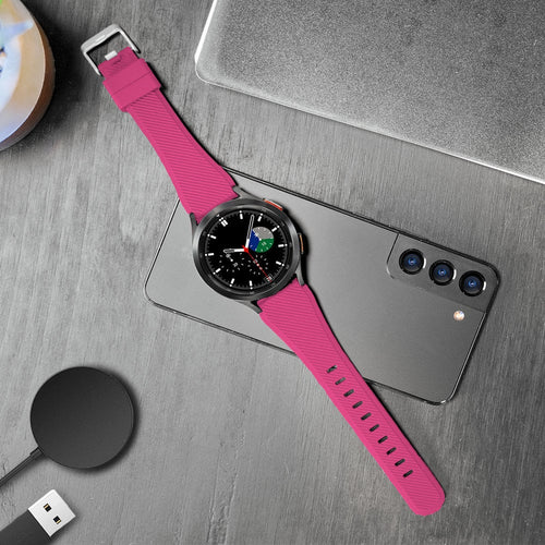Bracelet silicone Samsung Galaxy Watch 3 41mm (rose vif)