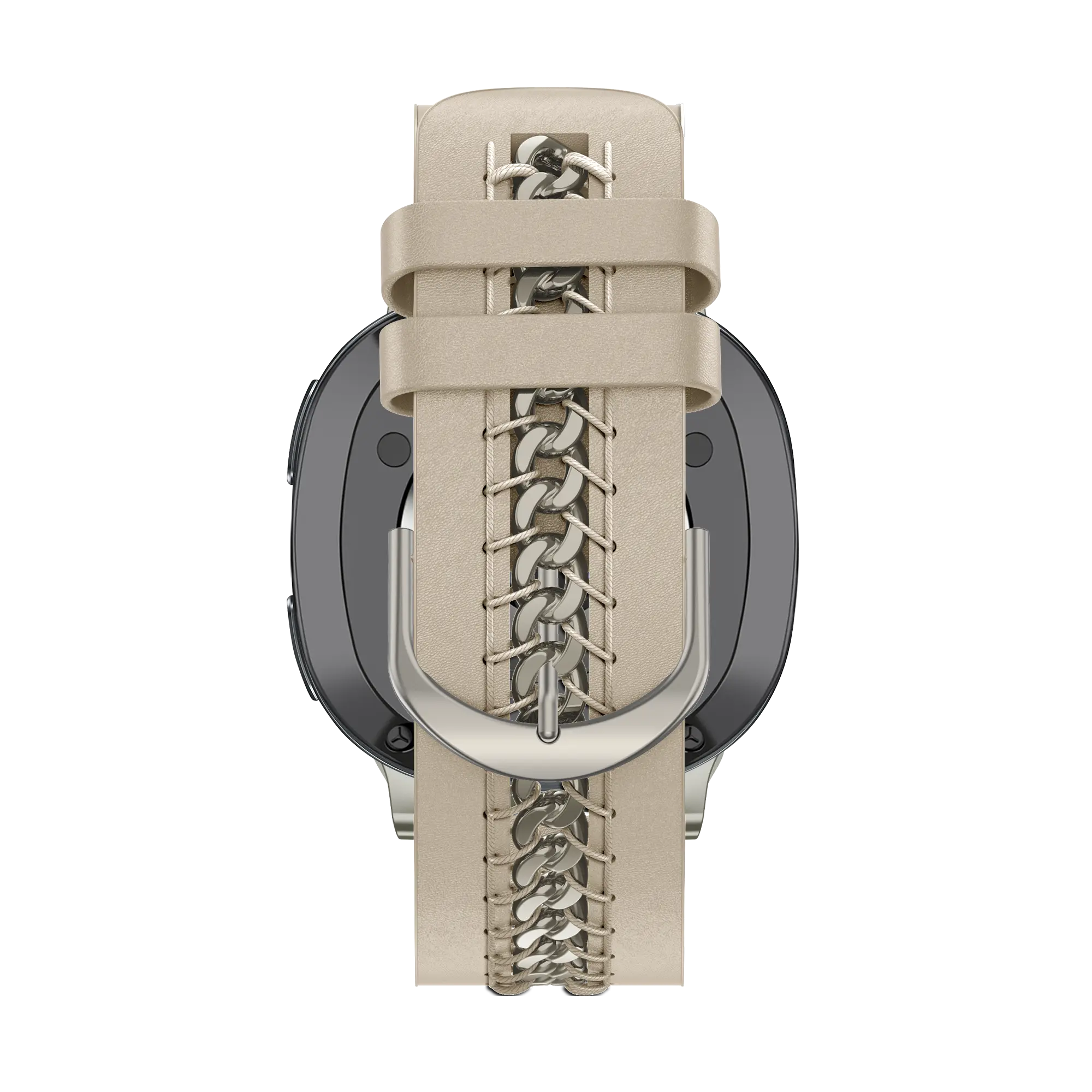 Bandz Bracelet cuir 'Chains' Samsung Galaxy Watch 8 - 40mm (beige)
