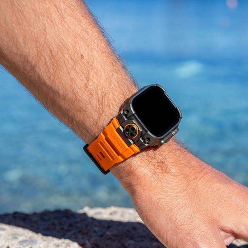 Bracelet silicone 'Cuatro garras' Apple Watch (orange)