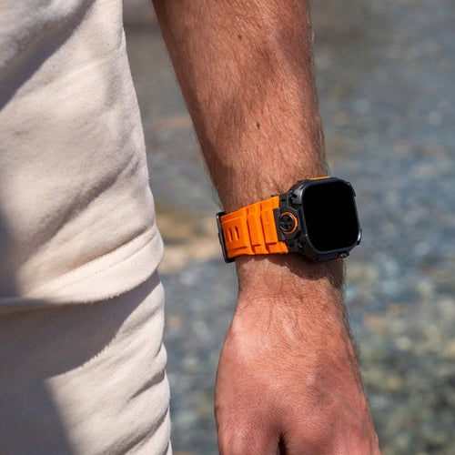 Bracelet silicone 'Cuatro garras' Apple Watch (orange)