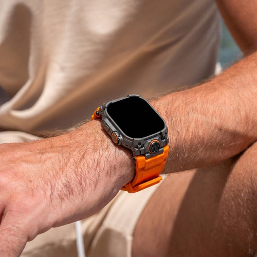 Bracelet silicone 'Cuatro garras' Apple Watch (orange)