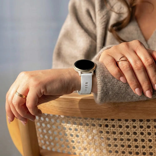 Bracelet silicone Garmin Vivoactive 5 (blanc)