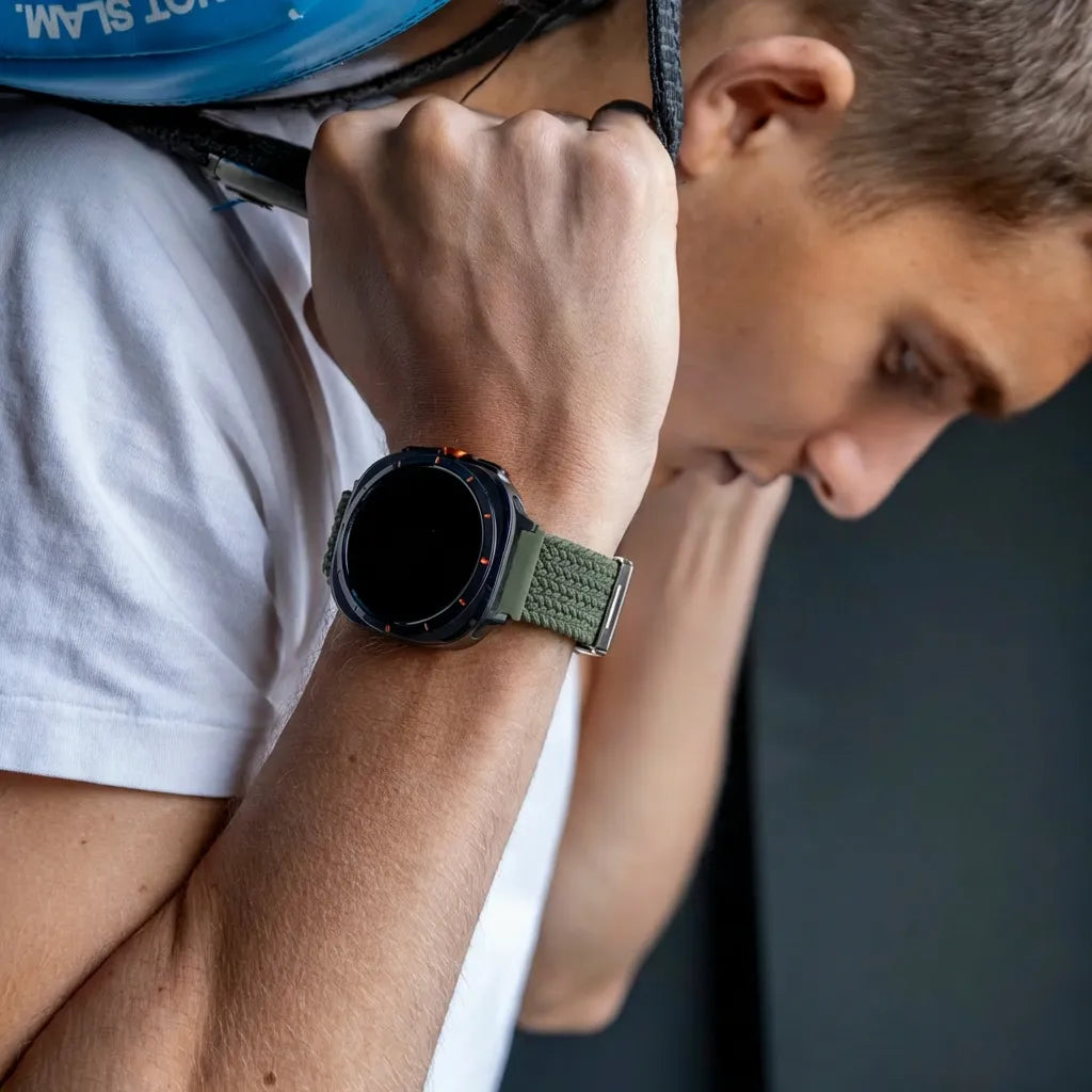 Bracelet tressé Samsung Galaxy Watch Ultra (vert olive)