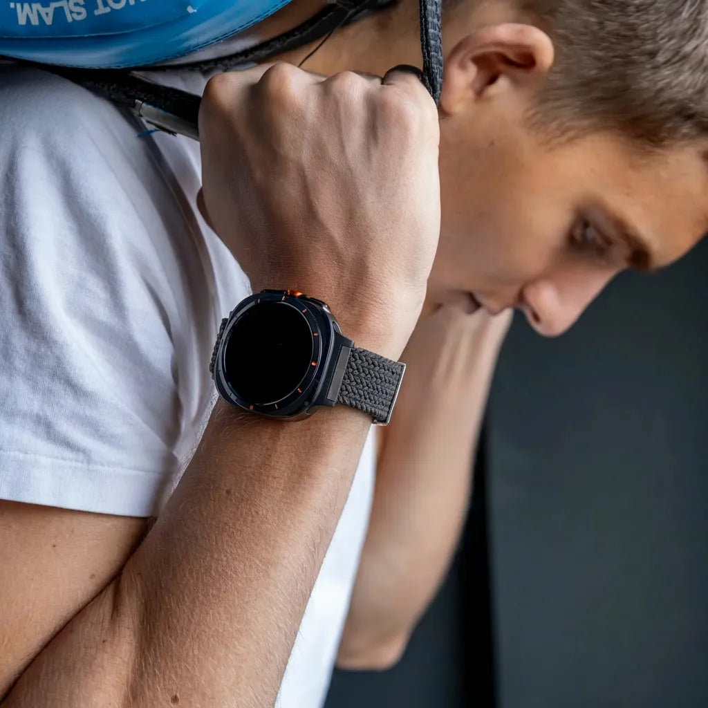 Bracelet tressé Samsung Galaxy Watch Ultra (gris foncé)