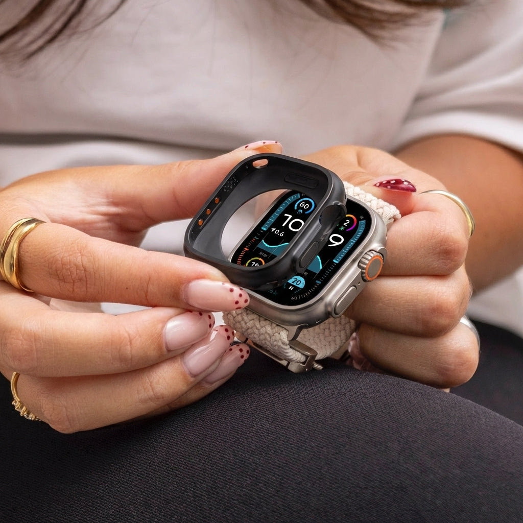 Bandz Coque métallique Apple Watch Ultra - 49mm (noir)