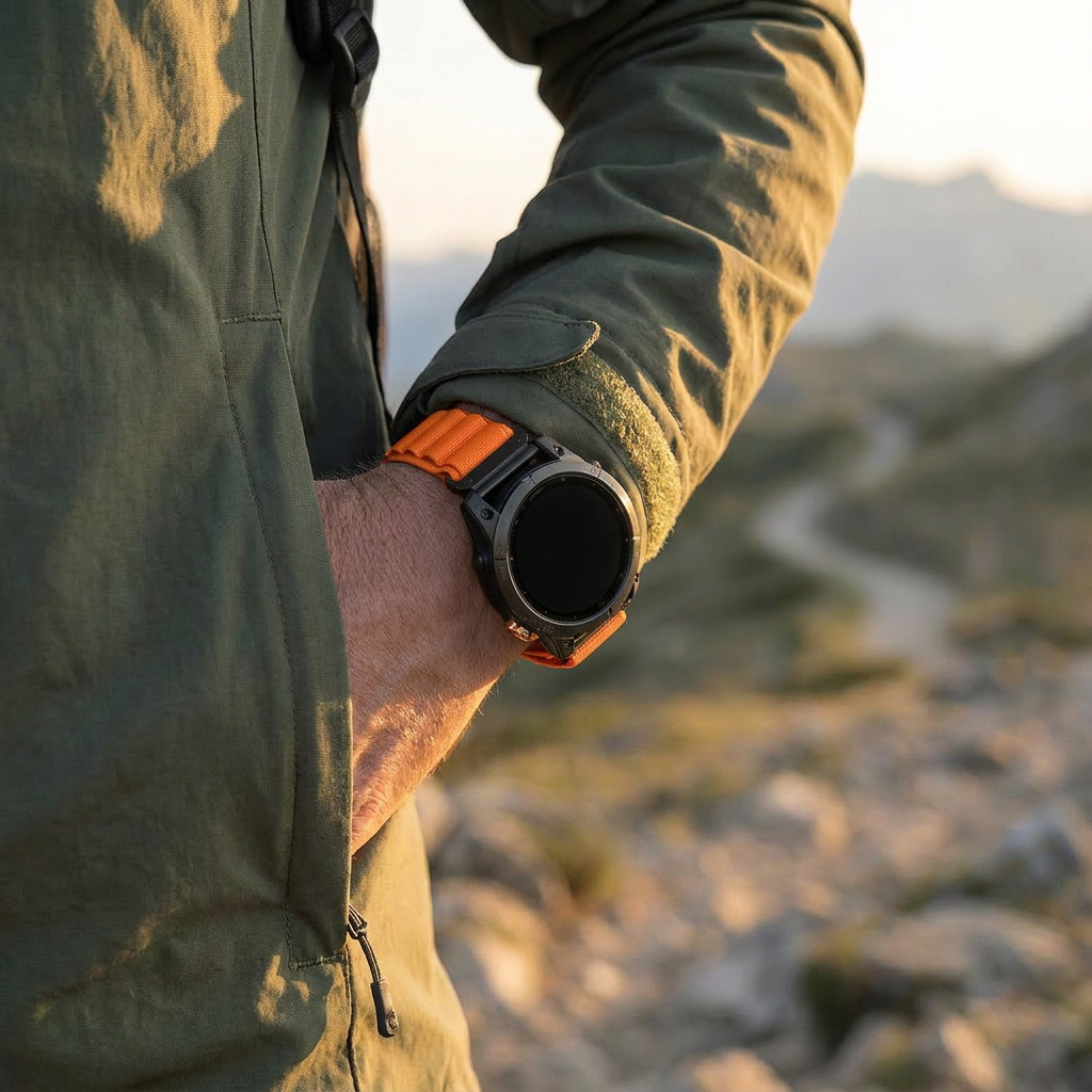 Garmin Fenix 8 - 47mm Alpine Strap (Orange)