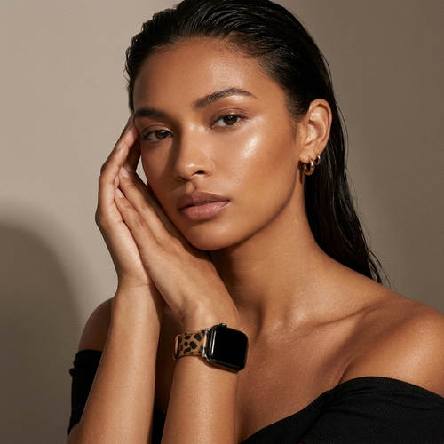 xoxo Wildhearts Apple Watch Leather Strap (Leopard)