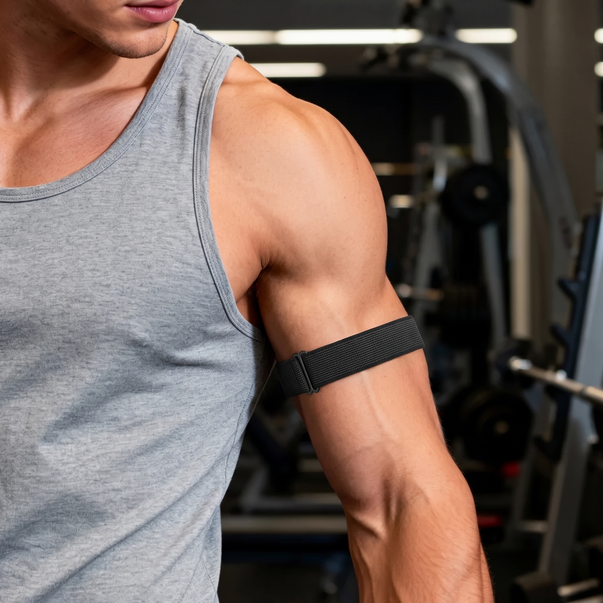 Bandz Garmin Cirqa Nylon Strap for Biceps (Black)