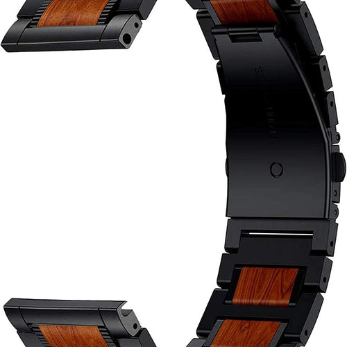 Bracelet bois/acier OnePlus Watch 4 - 47mm (noir)