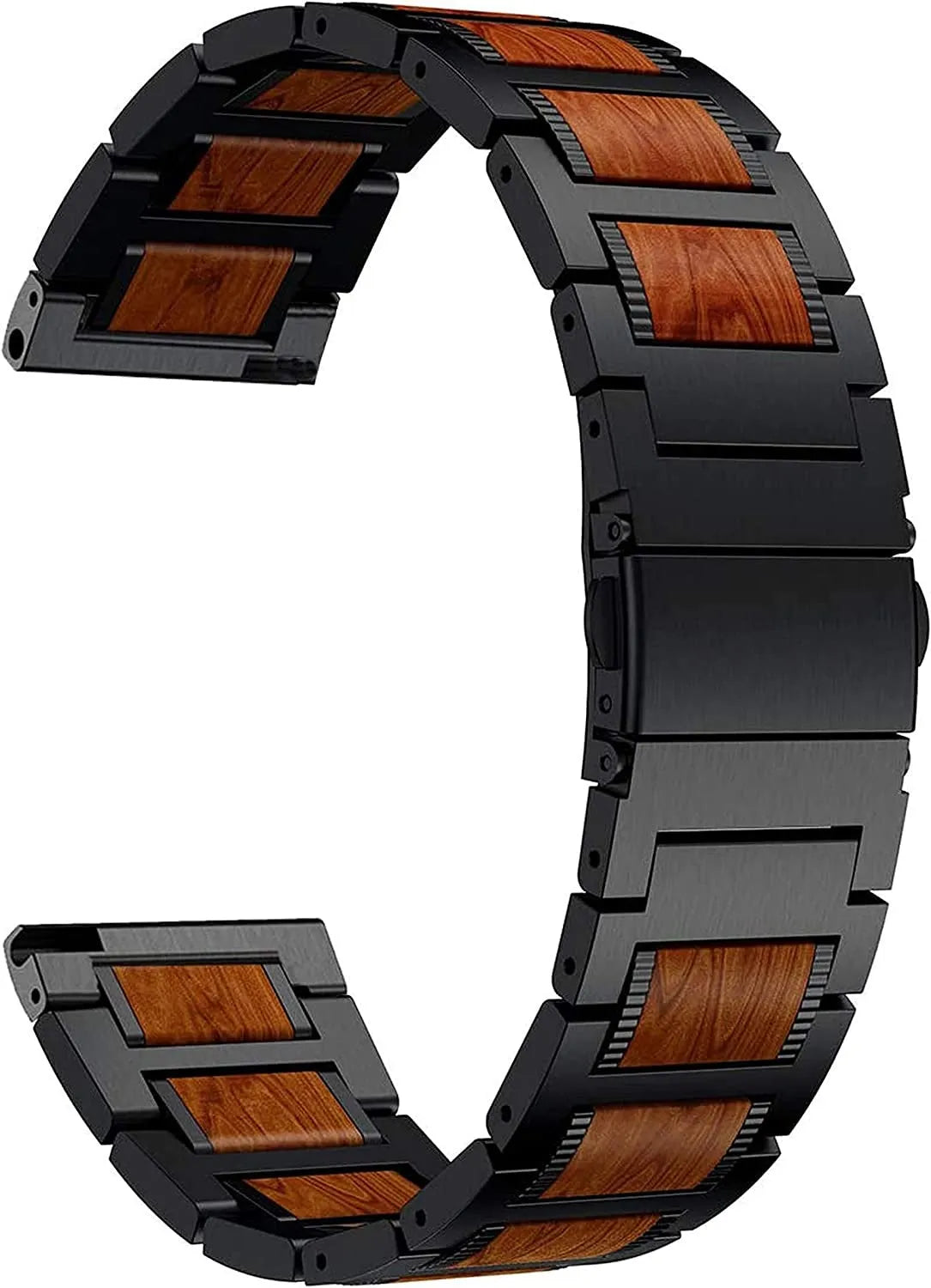 Bracelet bois/acier Gard Pro Health 4 smartwatch (noir)