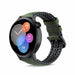 Bracelet silicone / cuir Huawei Watch GT 3 42mm (noir/vert)