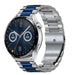 Bracelet acier Huawei Watch GT 3 46mm (argent/bleu)