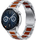 Bracelet bois/acier Huawei Watch GT 3 46mm (argent)
