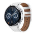 Bracelet cuir Huawei Watch GT 3 46mm (blanc)