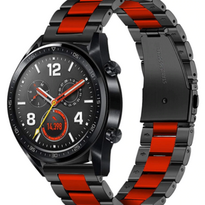 huawei-watch-gt-stalen-band-zwart-rood