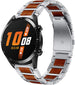 Bracelet bois/acier Huawei Watch GT 2 46mm (argent)